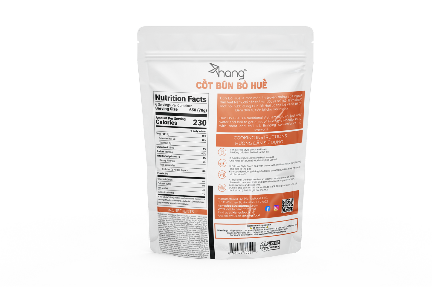 Hue Style Broth - Cốt Bún Bò Huế