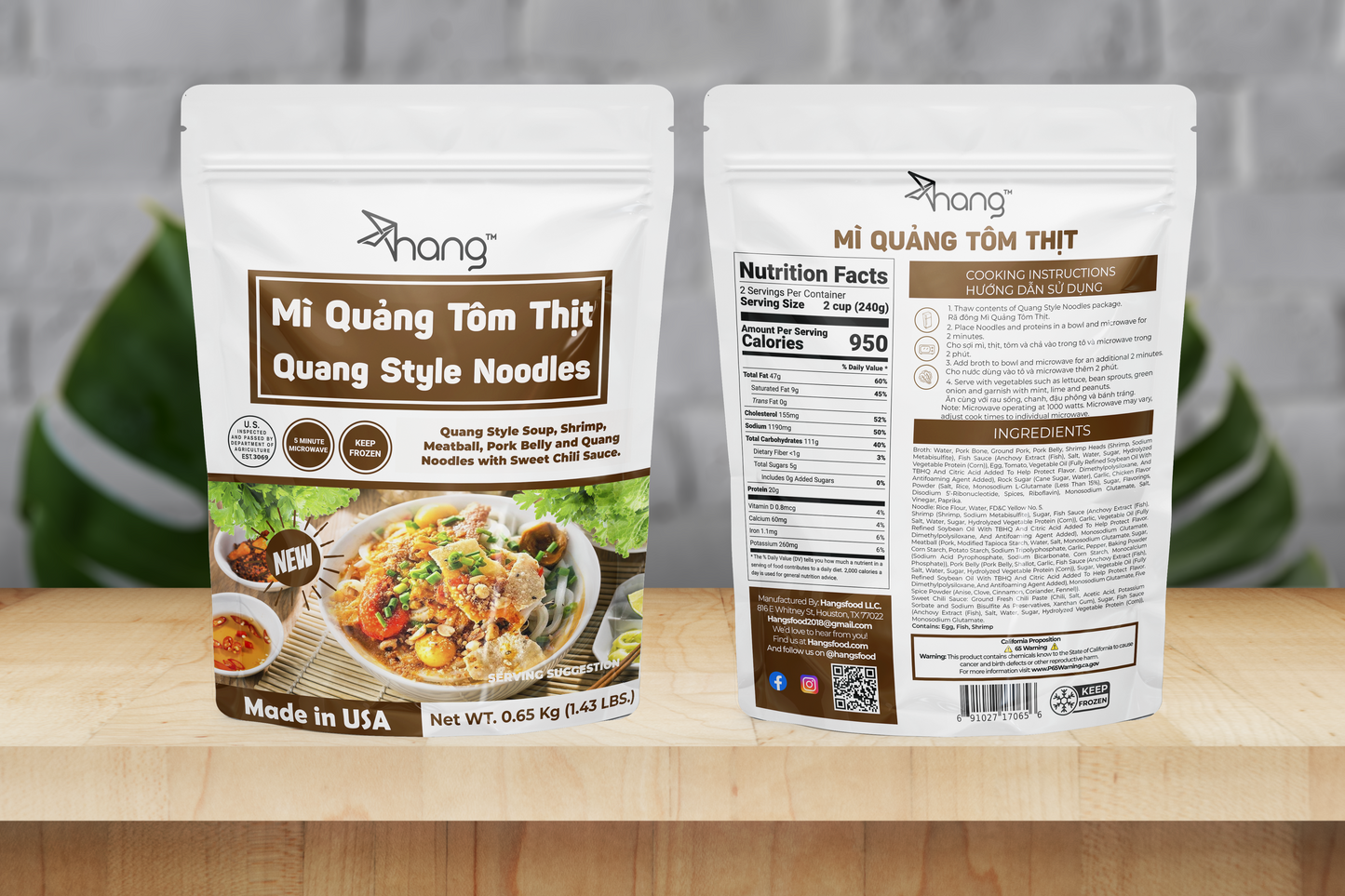 Quang Style Noodles- Mì Quảng Tôm Thịt