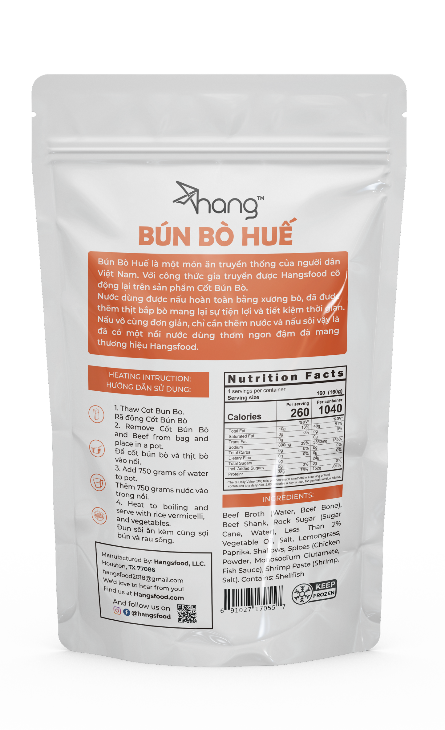 Spicy Beef Broth Concentrate with Beef added - Bún Bò Huế